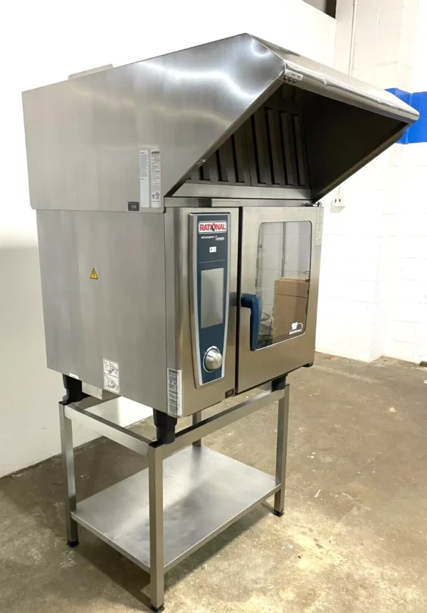 Rational 6 pan/half size (Electric) Combi, w/UltraVent Hood, Stand (w/Warranty) - Image 6