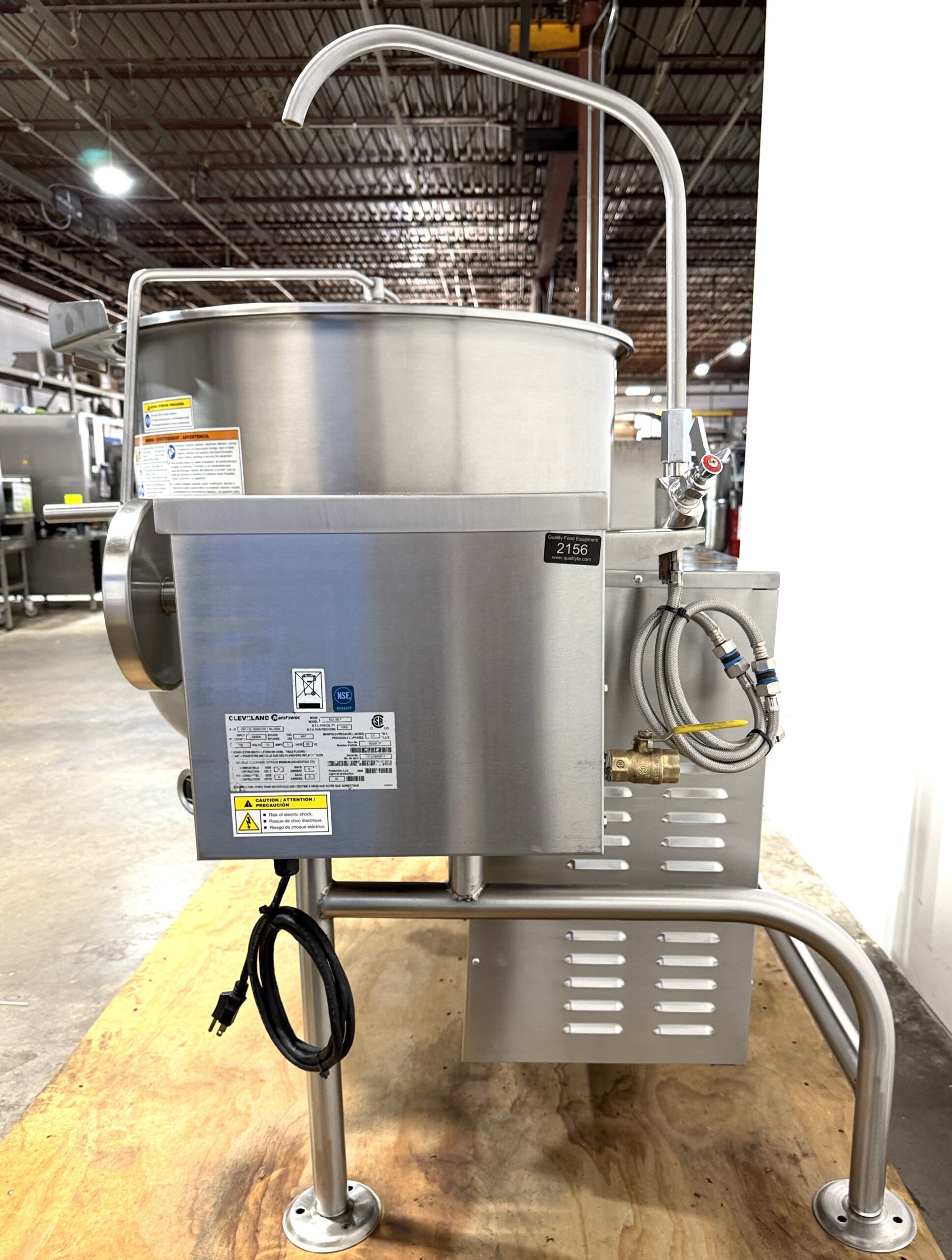 Cleveland 60 gallon, natural gas, tilting kettle (model: KGL-60-T) Refurbished w/WARRANTY - Image 6