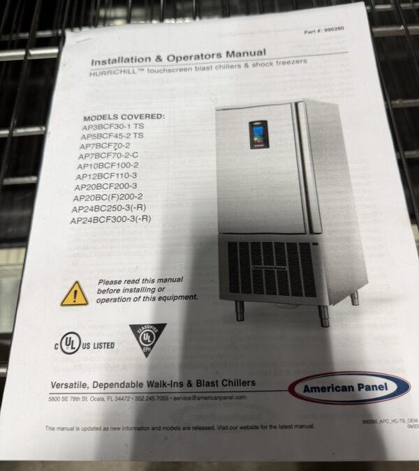 American Panel (AP12BCF110-3) 32” Reach In Blast Chiller (Refurbished w/WARRANTY) - Image 3