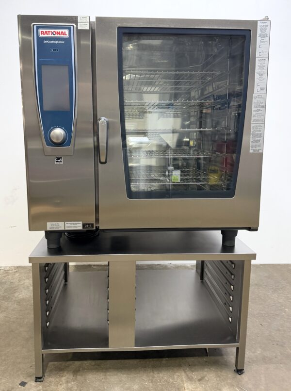 Rational (SCCWE102G) 10 pan/FULL size Nat Gas Combi Oven & Stand (Refurbished w/Warranty)