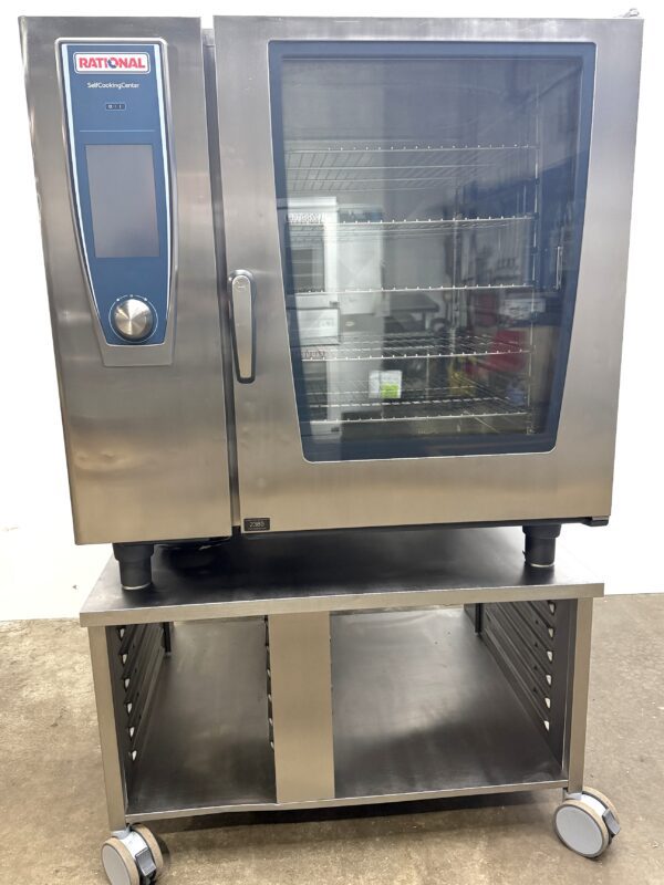 Rational (SCCWE102G) 10 pan/FULL size Nat Gas Combi Oven & Stand (Refurbished w/Warranty)