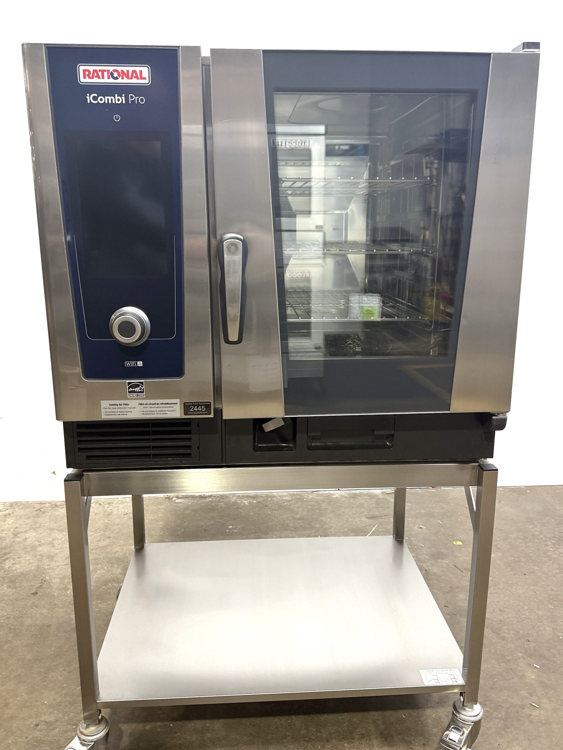 Rational IcombiPro 6 pan, half size, Gas, combi w/ Mobile stand (Refurbished w/WARRANTY)