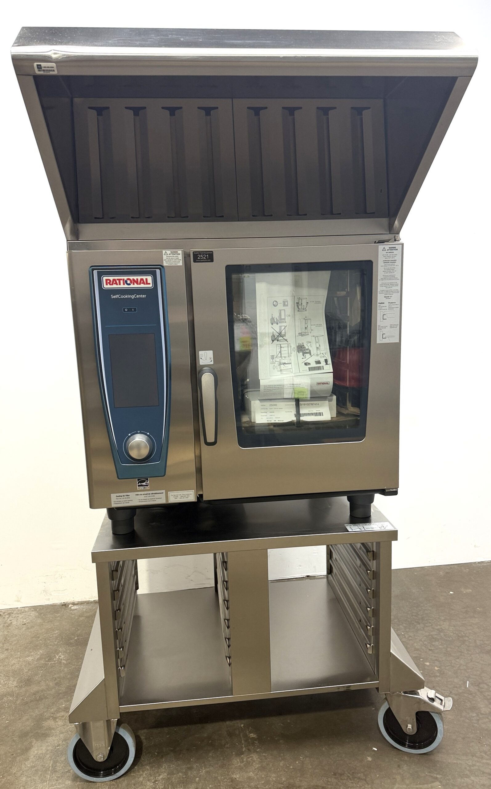 Rational 6 pan/ half size (Electric) Combi Oven w/Hood & Stand (Brand New Open Box)