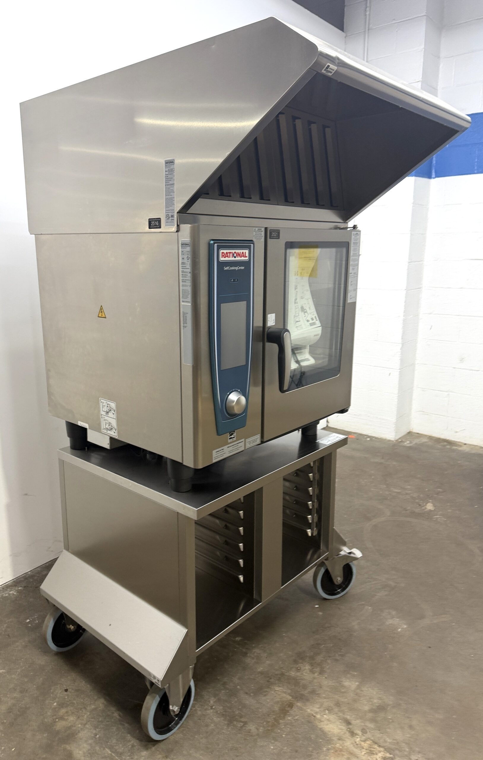 Rational 6 pan/ half size (Electric) Combi Oven w/Hood & Stand (Brand New Open Box) - Image 9