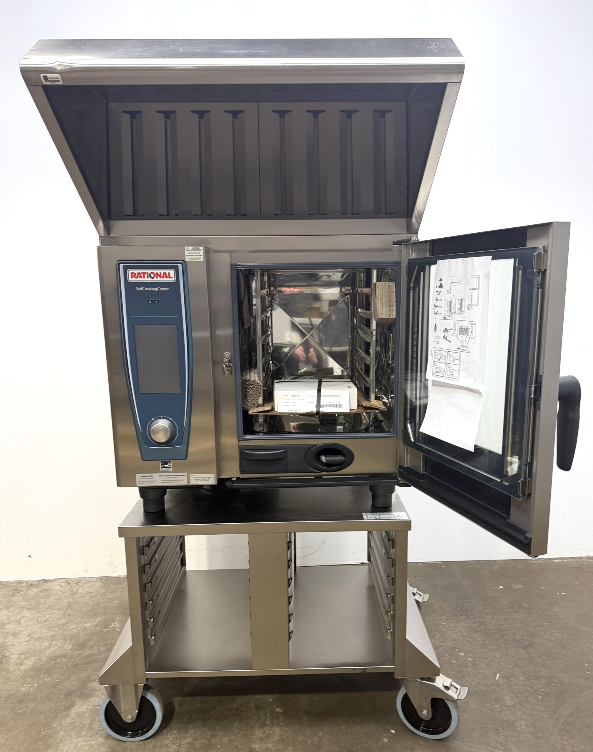 Rational 6 pan/ half size (Electric) Combi Oven w/Hood & Stand (Brand New Open Box) - Image 8