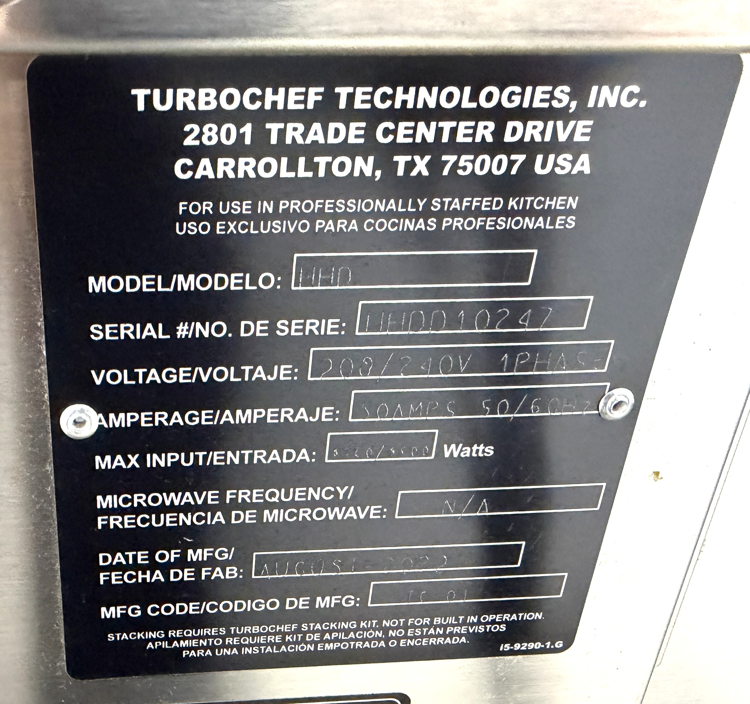 TurboChef HHD Double Batch Ventless Oven, Single Phase (Refurbished w/WARRANTY) - Image 20