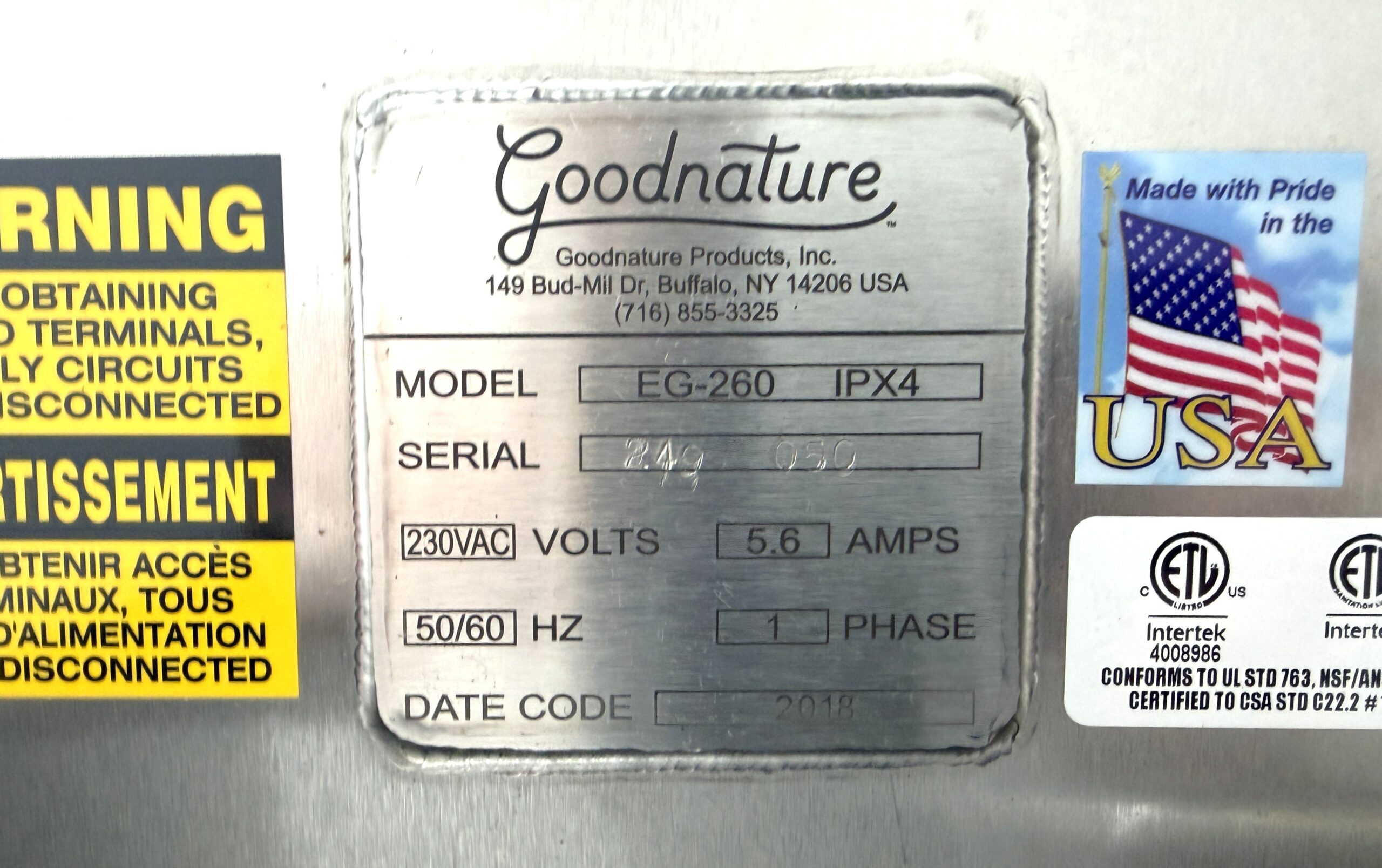 Goodnature X1 Commercial Cold Press Juicer -Exceptional condition (w/Warranty) - Image 11