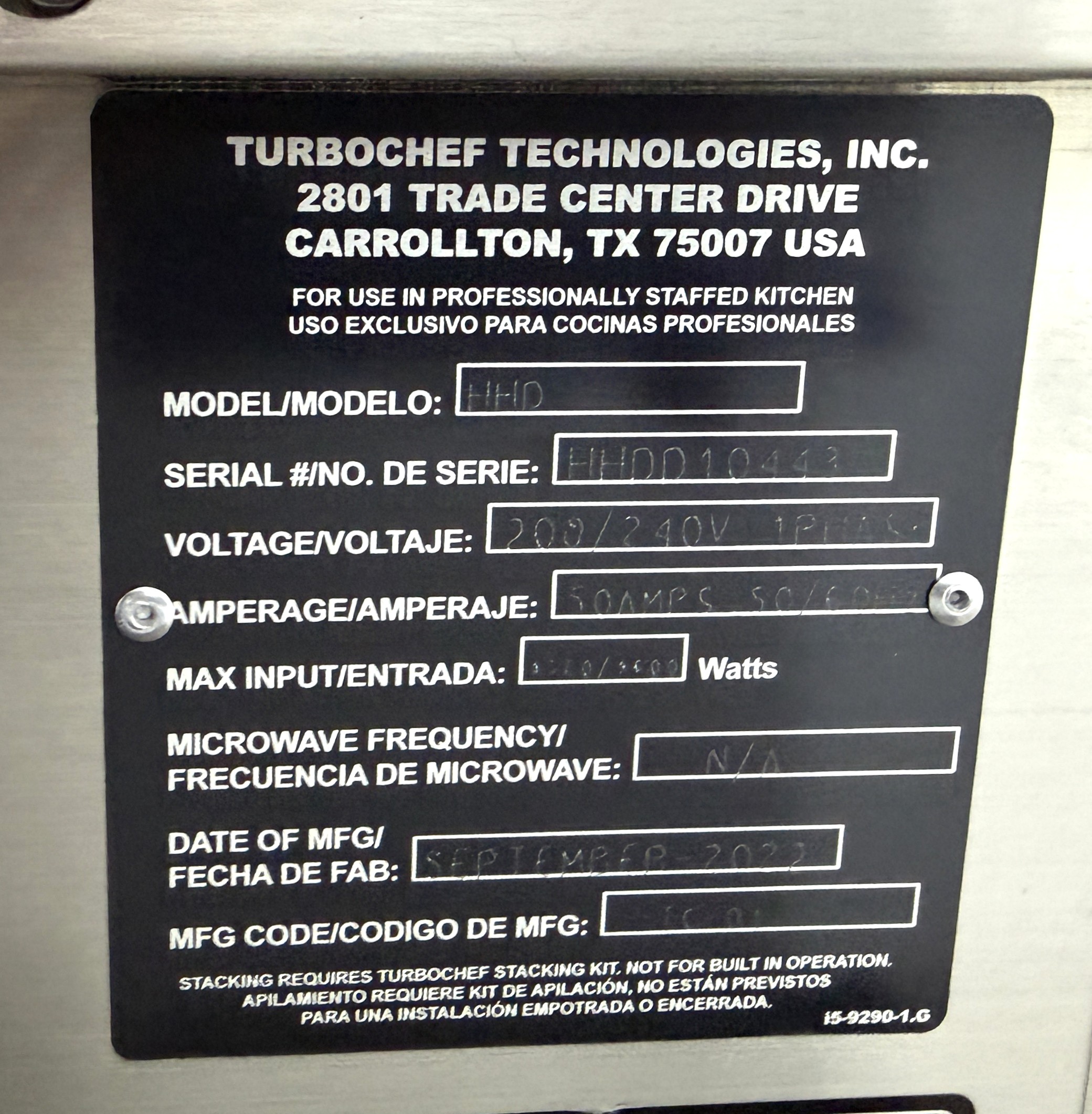 2022 TurboChef HHD Double Batch Ventless Oven, Single Phase (Refurbished w/WARRANTY) - Image 7