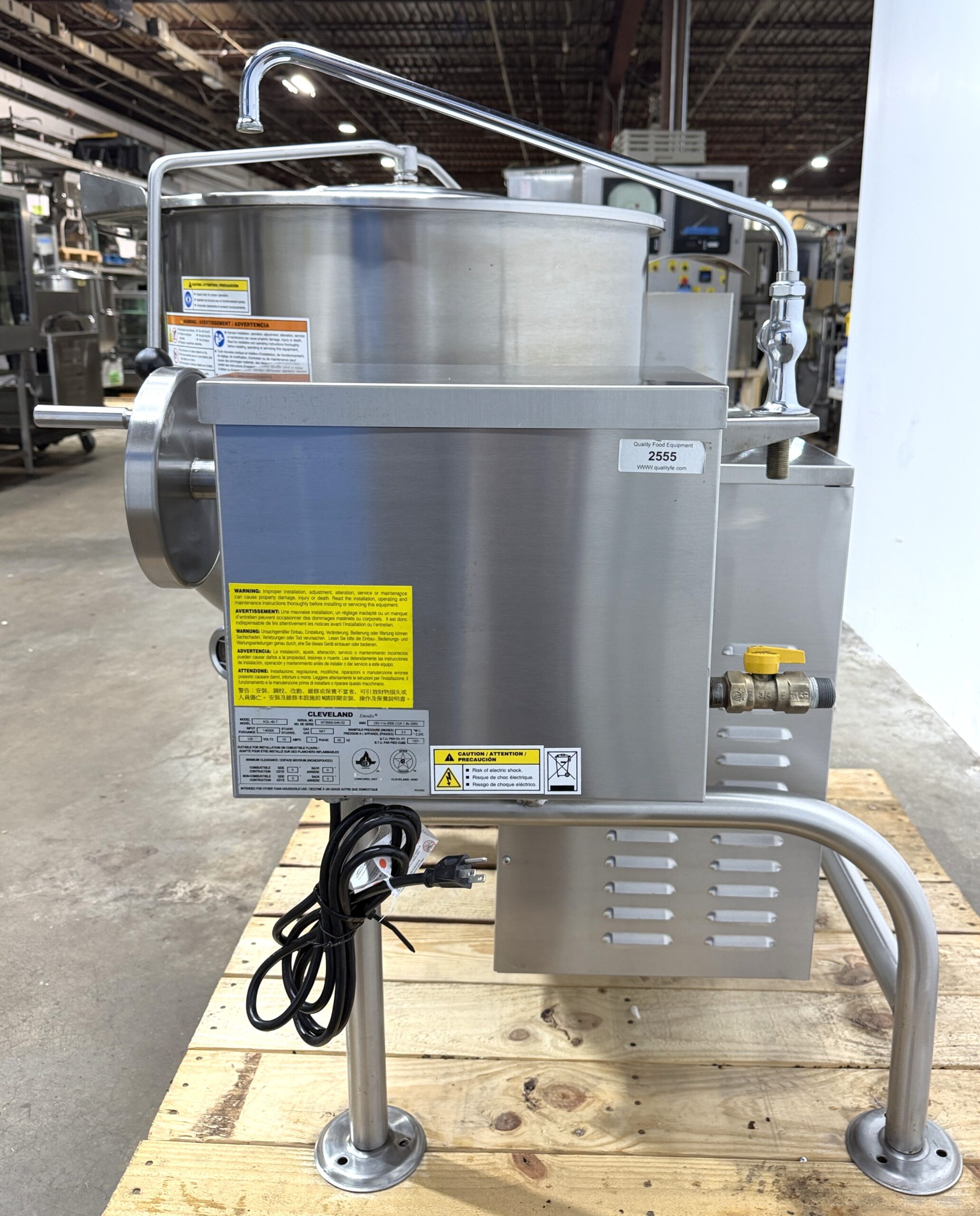 Cleveland KGL-40T (40 GAL ) Nat. Gas, Tilt Kettle (Refurbished w/WARRANTY) - Image 6