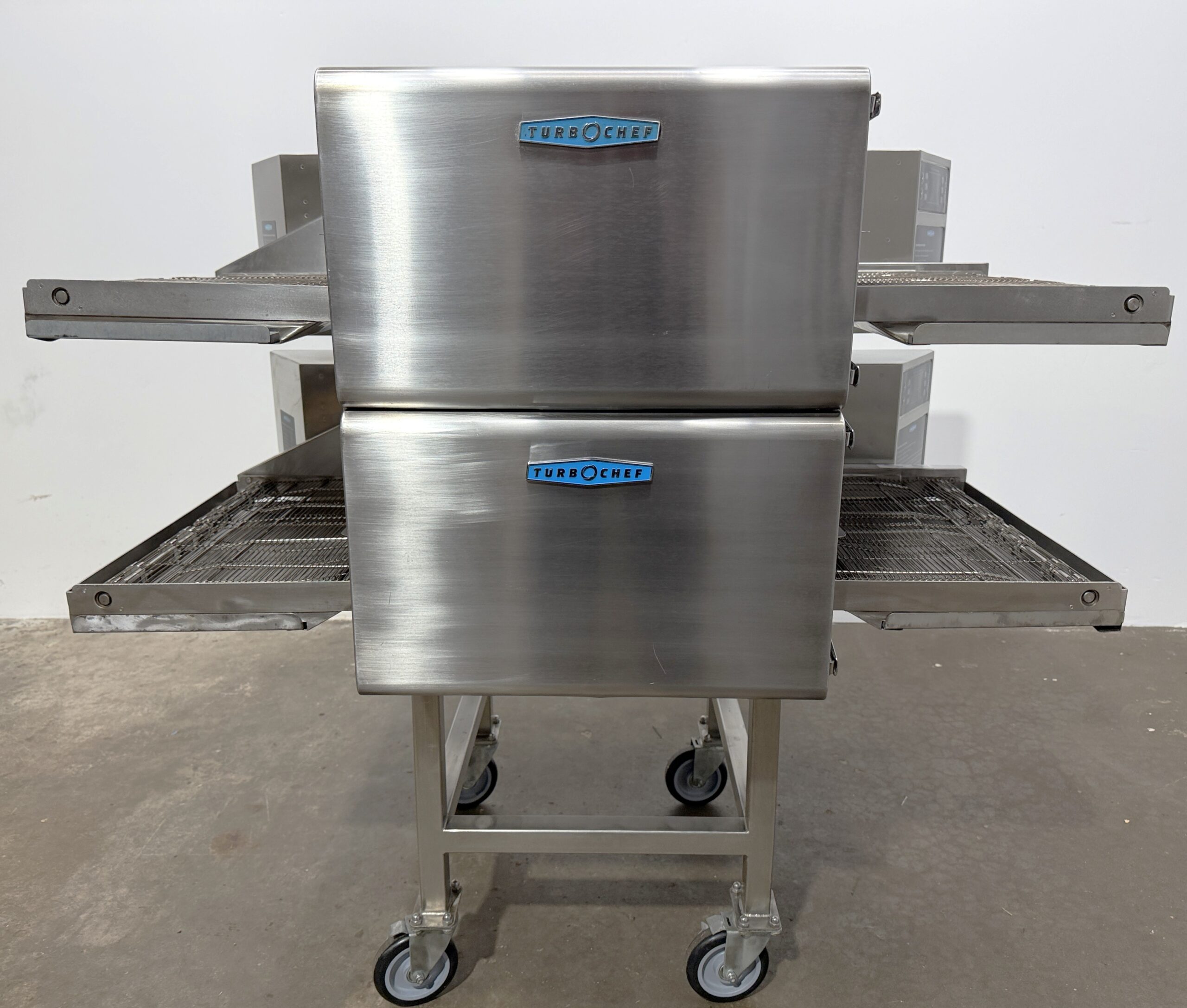 Turbochef DOUBLE Electric, Split Belt, VENTLESS conveyor ovens w/stand (Refurbished w/WARRANTY)