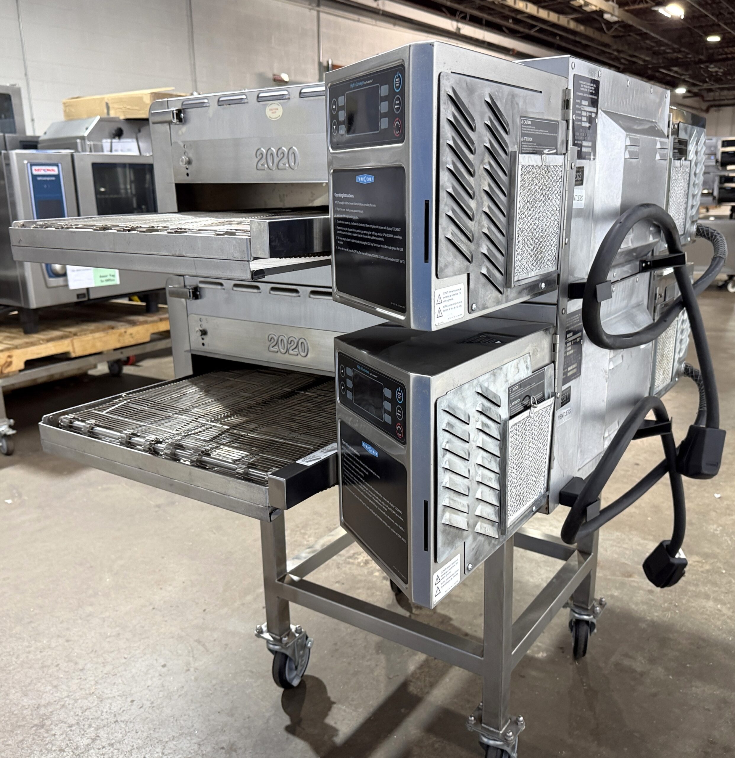 Turbochef DOUBLE Electric, Split Belt, VENTLESS conveyor ovens w/stand (Refurbished w/WARRANTY) - Image 5