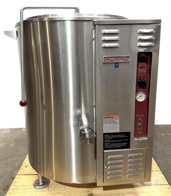 2022 Model Crown GL-40E Stationary 40 Gallon Natural Gas Kettle (NEW OPEN BOX)