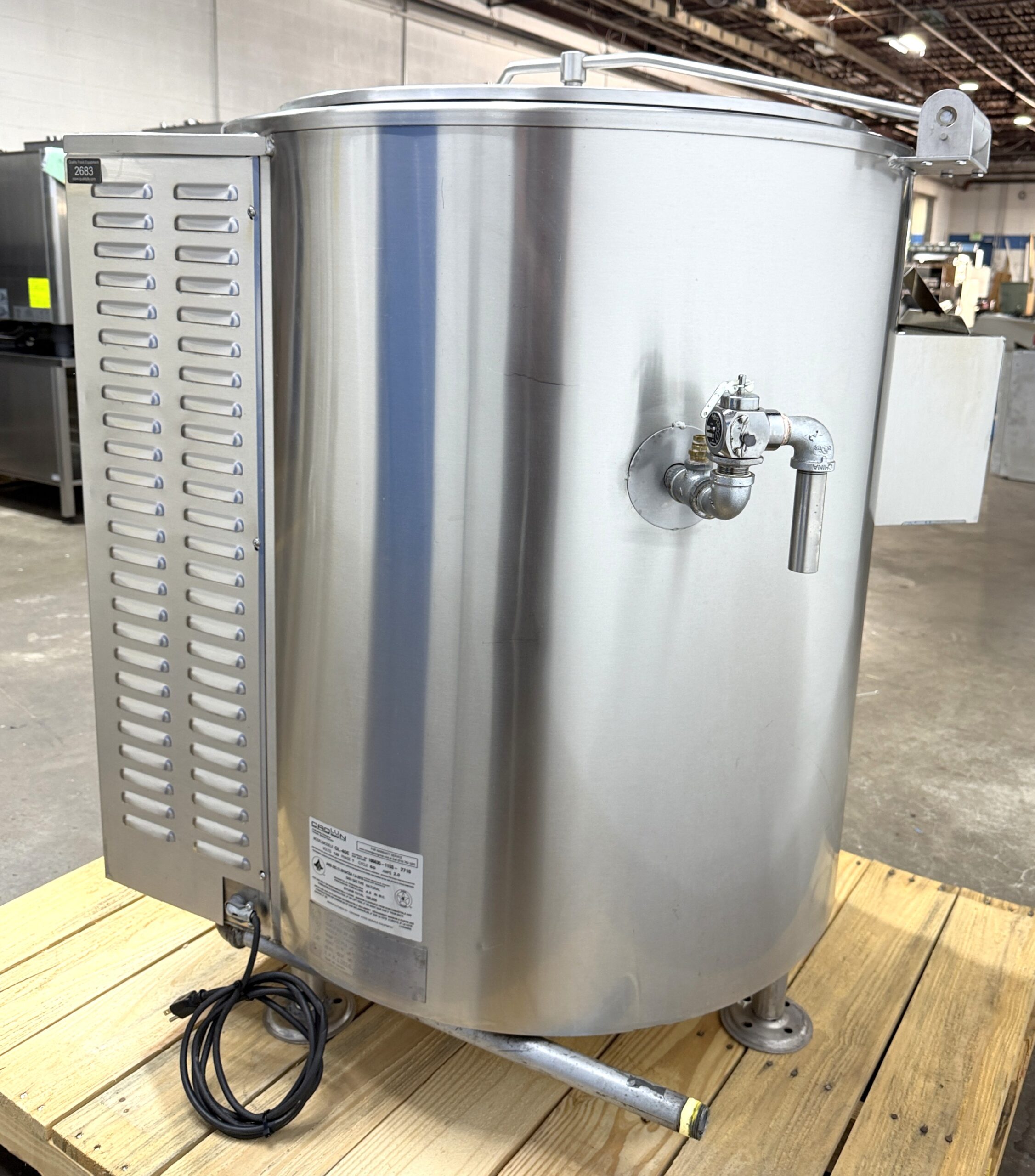 2022 Model Crown GL-40E Stationary 40 Gallon Natural Gas Kettle (NEW OPEN BOX) - Image 5