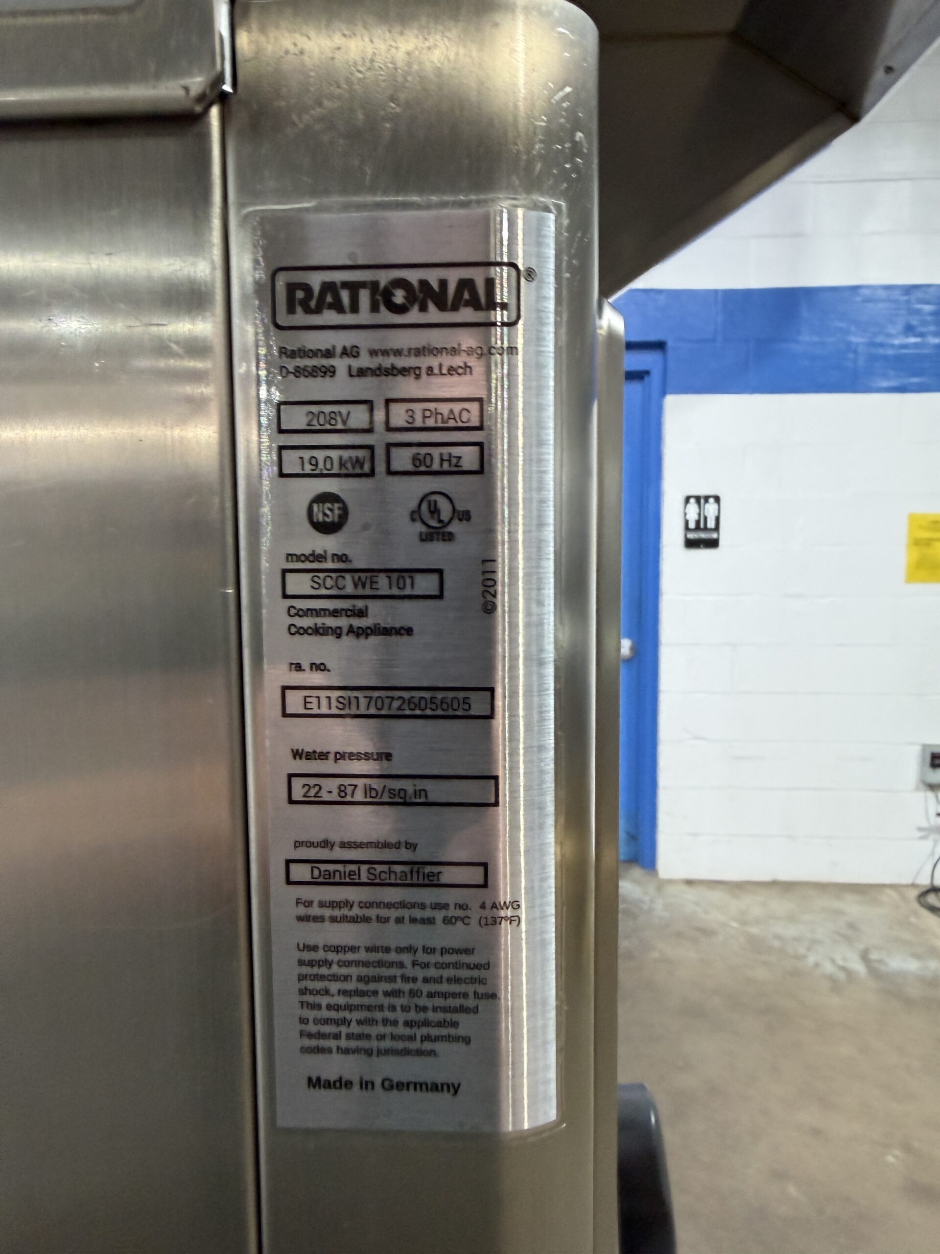 Rational 10 pan, half size, Electric, combi w/Stand & Hood (Refurb w/WARRANTY) - Image 12