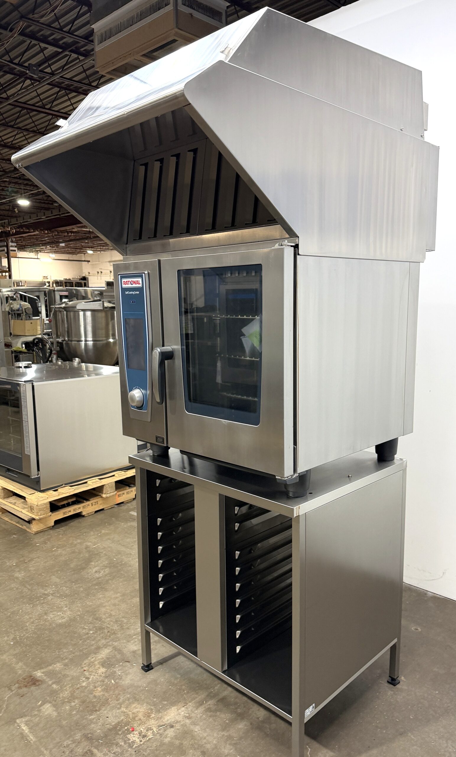 Rational 6 pan, half size, electric combi w/ UVP Hood & Stand (Refurbished w/Warranty) - Image 2